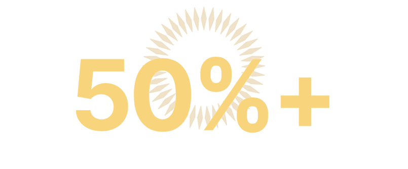 image: 50%+ under the age of 35