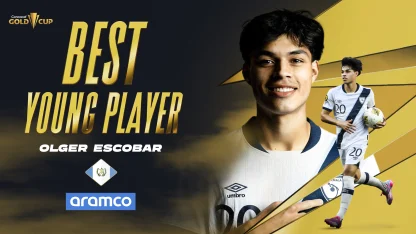 image: 2025 Gold Cup Best Young Player | Olger Escobar | Presented by Aramco