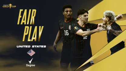 image: 2025 Gold Cup Fair Play Award | United States | Presented by Degree