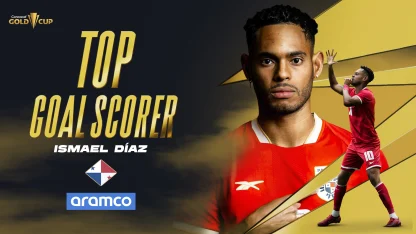 image: 2025 Gold Cup Top Goal Scorer | Ismael Díaz | Presented by Aramco