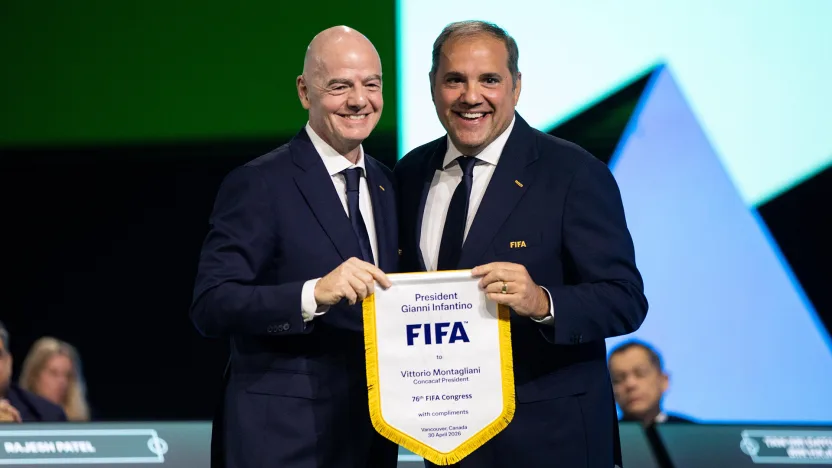 image: Victor-Montagliani-Gianni-Infantino-FIFA-Congress-Vancouver