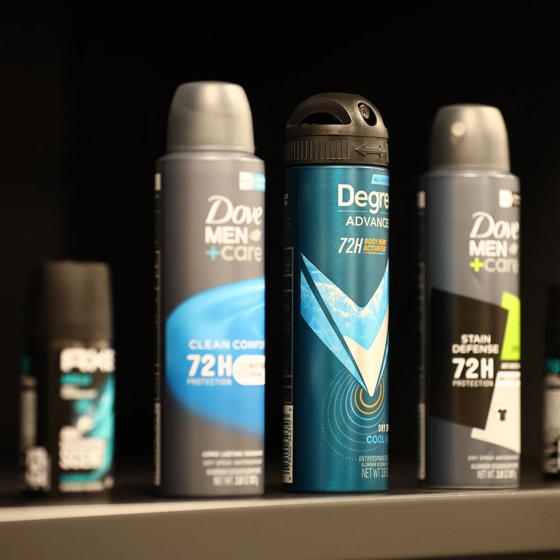 image: Dove Men Care and Degree Advanced antiperspirant and deodorant products
